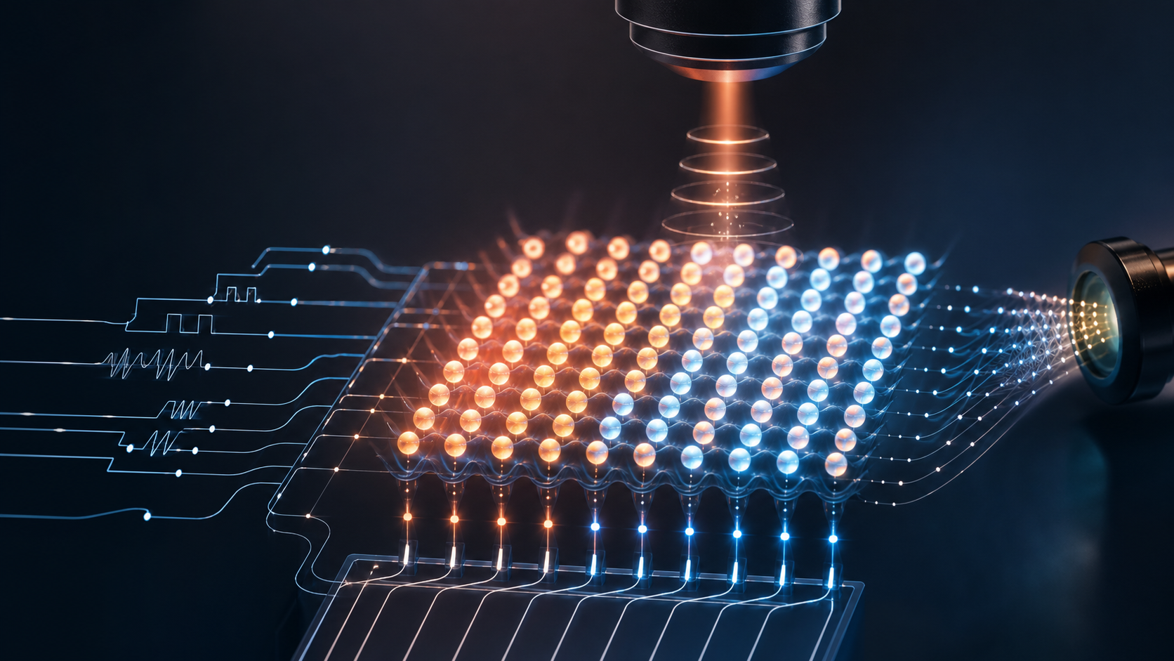 Abstract optical-lattice quantum simulator with digital control traces